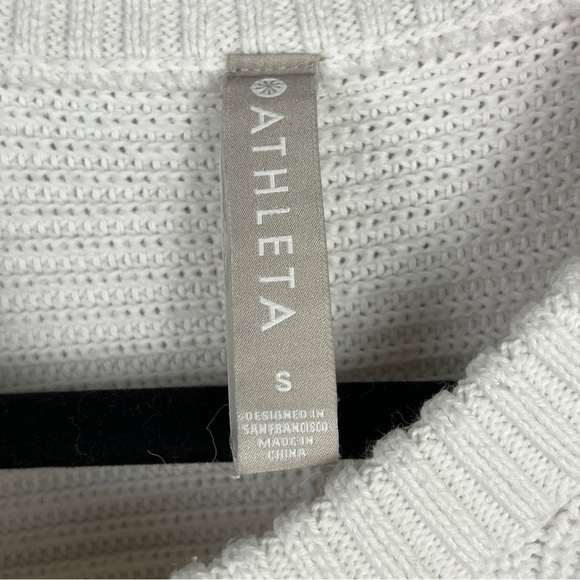Athleta West End Tunic Sweater Slit side belt White/Ivory Size S - Picture 10 of 14